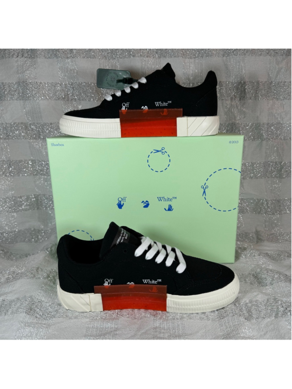 Authenticated Off-White Canvas Vulcanized Low-Top Sneakers Size 37 Shoes Womens - Picture 2 of 9